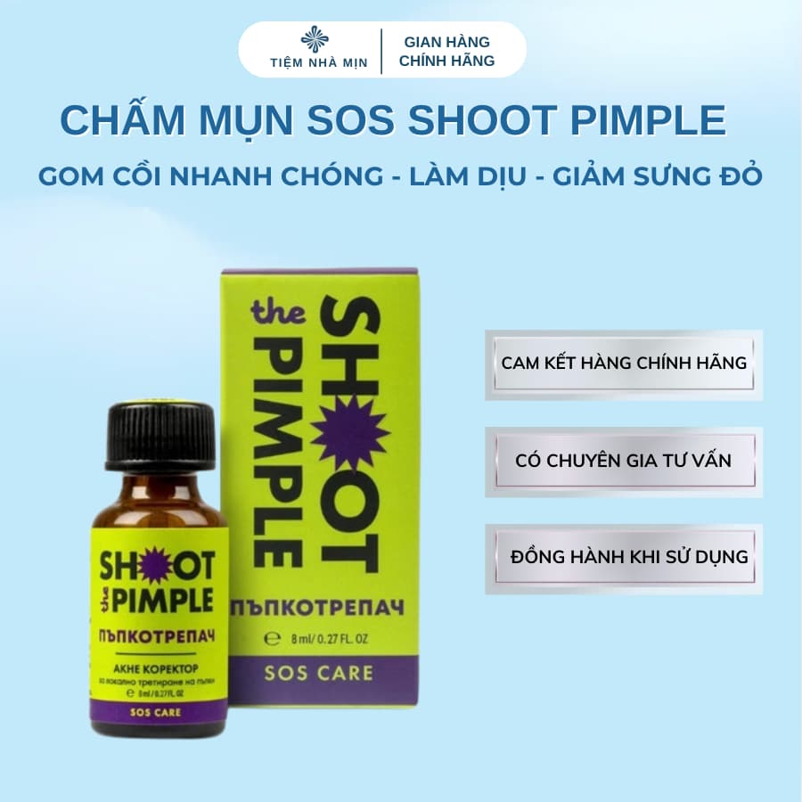 [CÔNG TY] Chấm Mụn SHOOT THE PIMPLE Giúp Giảm Sưng Đỏ, Gom Cồi Mụn Nhanh Chóng 8ML