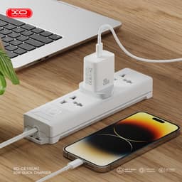 Bộ sạc nhanh XO Việt Nam CE15 – Công suất PD 20W, kèm cáp Type C sang IOS chống cháy, phích cắm EU nhỏ gọn | XO CE15 4