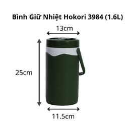 Bình Giữ Nhiệt Hokori Giữ Nóng Lạnh 3983/3984, Ca Giữ Nhiệt Inox Dung Tích Lớn - DOMUS 6