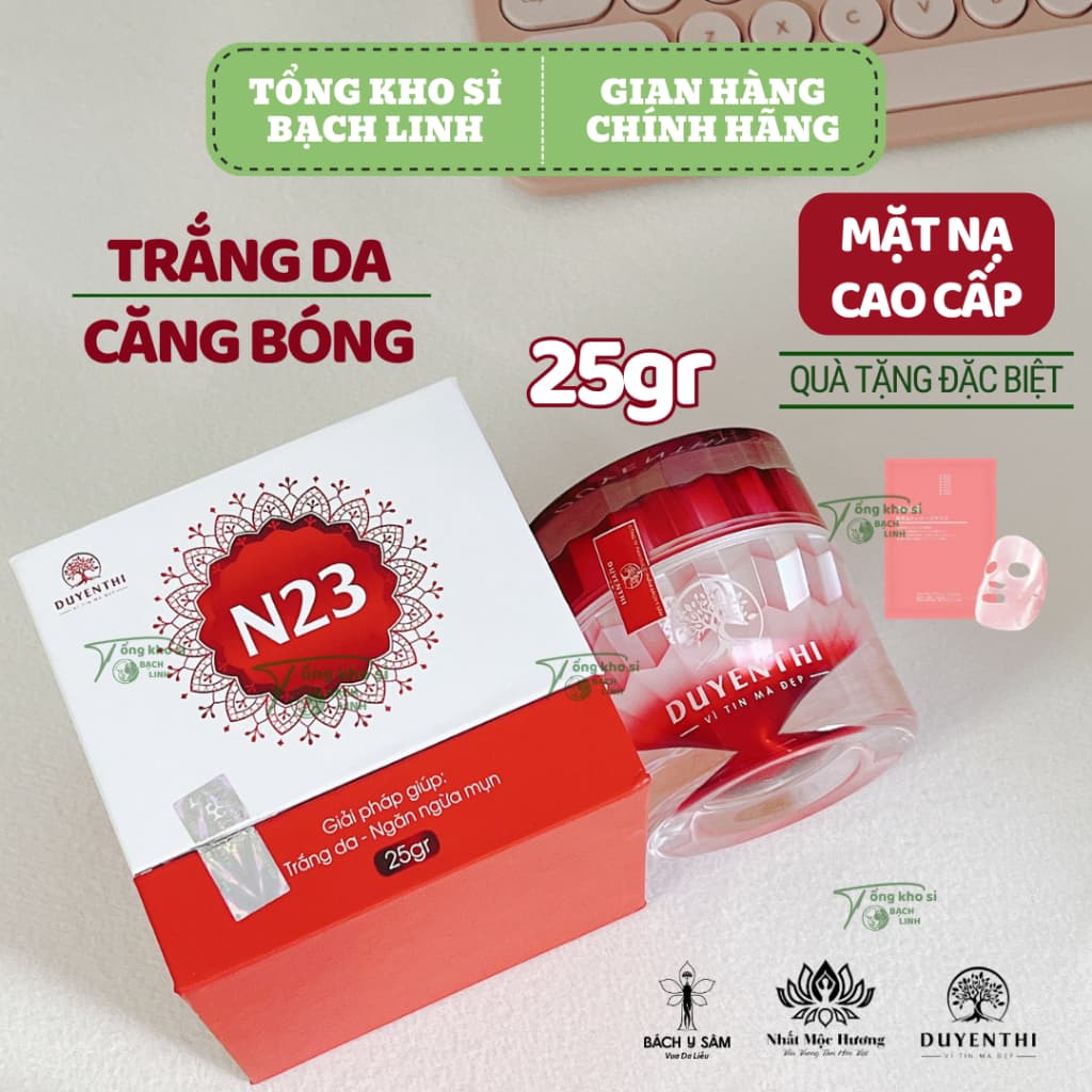 Kem N23 Duyên Thị 25gr Mẫu Mới Nhất - Kem dưỡng ẩm - trắng da - trẻ hóa N23 Bách Y Sâm