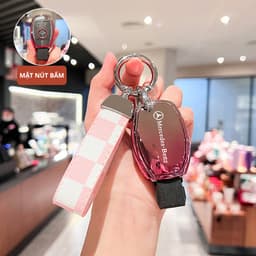 Ốp Khóa Xe Mercedes-Benz Màu Ombre TPU Trong Suốt Chống Trầy Cho C200, C250, C300, GLC, E-Class KeyChill 6