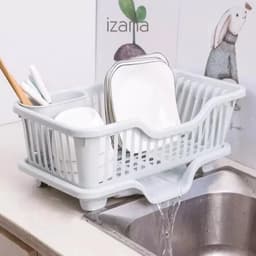 [FURNI HOME] Giá để bát , KHAY ÚP BÁT, KỆ NHỰA ÚP BÁT ĐĨA NHỰA CAO CẤP, CÓ LỖ THOÁT NƯỚC TIỆN DỤNG - màu trắng 2