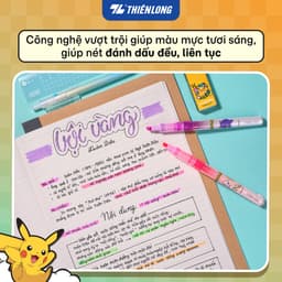 Combo 5 Bút dạ quang Thiên Long Free-Ink Pokémon HL-020/PKM 6