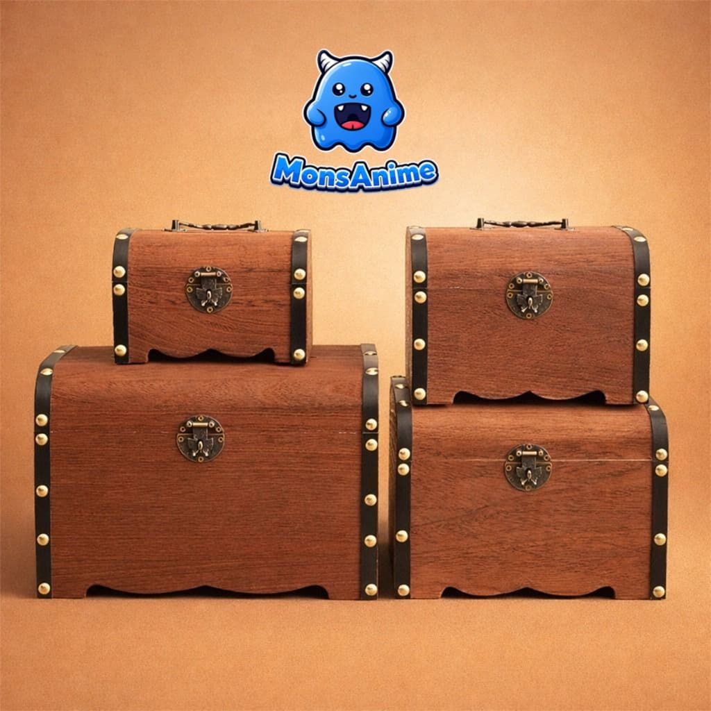 Hộp Rương Gỗ  Đựng Đồ Có Khóa Size Đa Dạng - Phong Cách Cổ Trang Cổ Điển Xinh Xắn Tiện Lợi
