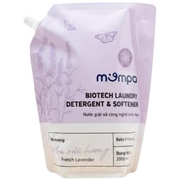 [GIÁ CỰC TỐT - HÀNG CHÍNH HÃNG] Nước giặt Mompa Organic công nghệ Enzime tẩy sạch vết bẩn cứng đầu túi 2L 2
