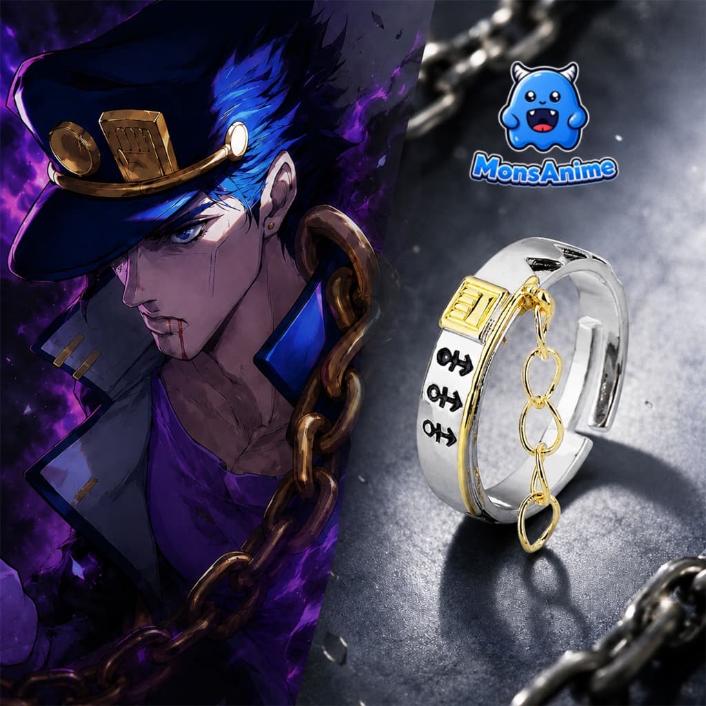 Nhẫn Kujo Jotaro JoJo's Bizarre Adventure Anime Phụ Kiện Cosplay Cá Tính Quà Tặng Fan Anime