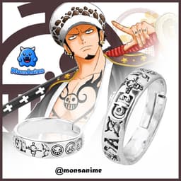 Nhẫn Kim Loại One Piece Luffy Law Ace Đảo Hải Tặc Anime Cosplay Phụ Kiện Thời Trang Cá Tính 1