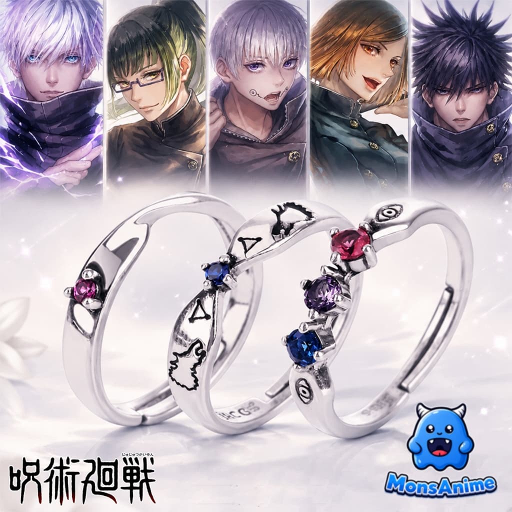 Nhẫn Kim Loại Jujutsu Kaisen Gojo Sukuna Megumi Itadori Anime Cosplay Phụ Kiện Thời Trang