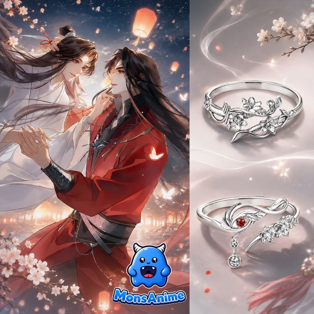Nhẫn Đôi Tạ Liên Hoa Thành Thiên Quan Tứ Phúc Manhua Couple Cosplay Anime Điều Chỉnh Size