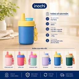 Bình giữ nhiệt Inochi Fuji Teeny 360ml - inox 304 mini có ống hút lưới lọc trà chống tràn 2