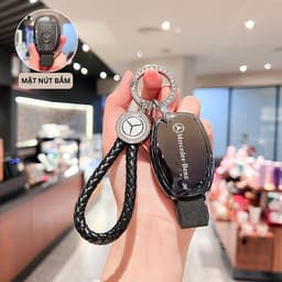 Ốp Bảo Vệ Chìa Khóa Mercedes-Benz Hiệu Ứng Ombre Cao Cấp Chống Trầy, Chống Bám Vân Tay Cho C-Class, GLC 9