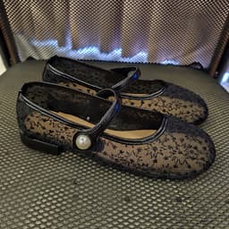 Giày Búp Bê - Giày Bệt Nữ Mary Jane Ren Quai Ngọc Siêu Xinh - N0024 2