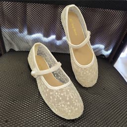 Giày Búp Bê - Giày Bệt Nữ Mary Jane Ren Quai Ngọc Siêu Xinh - N0024 3