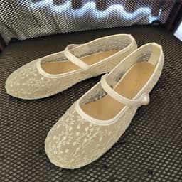 Giày Búp Bê - Giày Bệt Nữ Mary Jane Ren Quai Ngọc Siêu Xinh - N0024 5