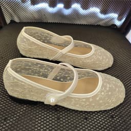 Giày Búp Bê - Giày Bệt Nữ Mary Jane Ren Quai Ngọc Siêu Xinh - N0024 7