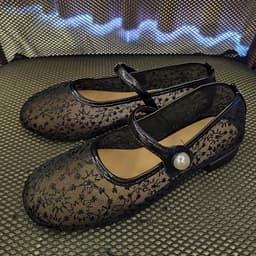 Giày Búp Bê - Giày Bệt Nữ Mary Jane Ren Quai Ngọc Siêu Xinh - N0024 9