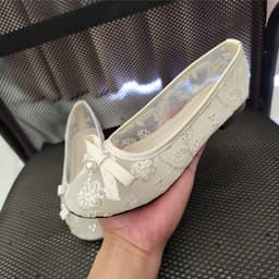 Giày Bệt Nữ - Giày Búp Bê Mary Jane Ren Nơ Ngọc Nữ Tính Siêu Xinh - N0026-Sona 4