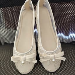 Giày Bệt Nữ - Giày Búp Bê Mary Jane Ren Nơ Ngọc Nữ Tính Siêu Xinh - N0026-Sona 7