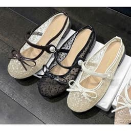 Sục Nữ - Giày Sục Nữ Búp Bê Ren Nơ Quai Ngọc Nữ Tính Thanh Lịch Dễ Phối Đồ - N0027 1