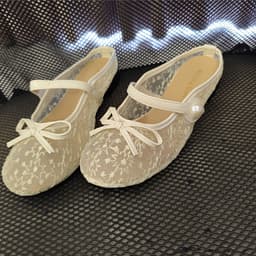Sục Nữ - Giày Sục Nữ Búp Bê Ren Nơ Quai Ngọc Nữ Tính Thanh Lịch Dễ Phối Đồ - N0027 4