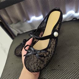 Sục Nữ - Giày Sục Nữ Búp Bê Ren Nơ Quai Ngọc Nữ Tính Thanh Lịch Dễ Phối Đồ - N0027 6