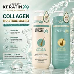 Bộ Dầu Gội Xả Keratin X9 Biotin Phục Hồi Tóc Hư Tổn 1000mlx2 – Giảm Gãy Rụng, Hỗ Trợ Kích Thích Mọc 9