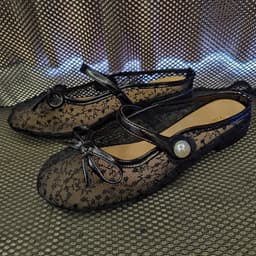 Sục Nữ - Giày Sục Nữ Búp Bê Ren Nơ Quai Ngọc Nữ Tính Thanh Lịch Dễ Phối Đồ - N0027 9