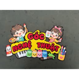 bảng tên nỉ in màu trang trí decor mâm non MINH ANH 2026 5