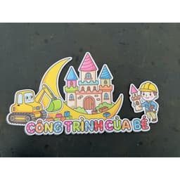 bảng tên nỉ in màu trang trí decor mâm non MINH ANH 2026 3