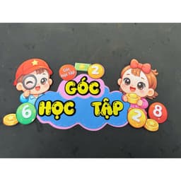 bảng tên nỉ in màu trang trí decor mâm non MINH ANH 2026 4