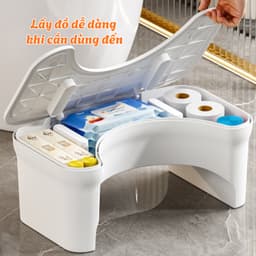 Ghế Kê Chân Toilet GADI – Hỗ Trợ Đi Vệ Sinh Dễ Dàng, Giảm Táo Bón, Tích Hợp Khoang Lưu Trữ Tiện Lợi 5