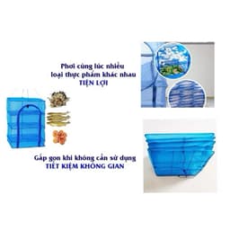 [Hàng Đẹp] Lồng lưới phơi khô nông sản, phơi thực phẩm, phơi cá, chống côn trùng, có thể xếp gọn 9