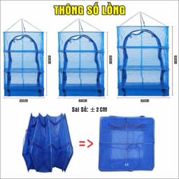 [Hàng Đẹp] Lồng lưới phơi khô nông sản, phơi thực phẩm, phơi cá, chống côn trùng, có thể xếp gọn 3