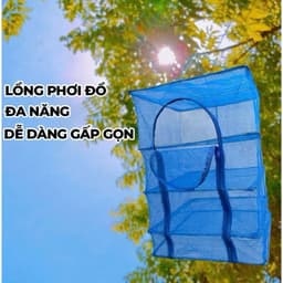 [Hàng Đẹp] Lồng lưới phơi khô nông sản, phơi thực phẩm, phơi cá, chống côn trùng, có thể xếp gọn 4