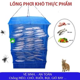 [Hàng Đẹp] Lồng lưới phơi khô nông sản, phơi thực phẩm, phơi cá, chống côn trùng, có thể xếp gọn 5