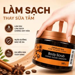 Tẩy Tế Bào Chết Quế Hồi Cafe Bilena Body, Giúp Làm Sạch Tế Bào Chết, Da Mịn Màng, Phục Hồi Da |380GR 6