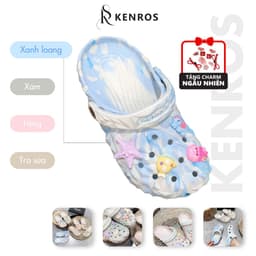 [ Tặng Charm Ngẫu Nhiên ] KENROS 06 Dép Sục Sầu Riêng Đẹp Mắt cho mẹ và bé 1