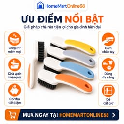Combo 5 Bàn Chải Đánh Giày Lông Nhựa PP Mềm Mại, Chà Giày Làm Sạch Đa Năng Tiện Lợi | HomeMartOnline68 3
