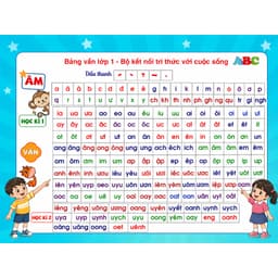 Bảng Âm Vần Tiểu Học | Dán Tường Khổ A0 Bộ Kết Nối Tri thức Với Cuộc Sống In Trên Bạt Lụa Chất Lượng Cao Siêu Bền 1