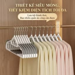 [Hỏa Tốc] Combo 50 Móc Treo Quần Áo Chống Trơn Trượt Xoay 360° – Móc Treo Đa Năng Cho Mọi Loại Quần Áo 3