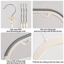 [Hỏa Tốc] Combo 50 Móc Treo Quần Áo Chống Trơn Trượt Xoay 360° – Móc Treo Đa Năng Cho Mọi Loại Quần Áo 7