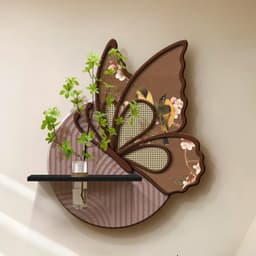 [ Tranh Đèn LED Hắt Tường ] CÁNH BƯỚM - TẶNG KÈM BÌNH HOA - Treo Tường, Tặng kèm bình hoa cho khách cắm hoa. 8