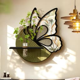[ Tranh Đèn LED Hắt Tường ] CÁNH BƯỚM - TẶNG KÈM BÌNH HOA - Treo Tường, Tặng kèm bình hoa cho khách cắm hoa. 1