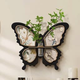 [ Tranh Đèn LED Hắt Tường ] CÁNH BƯỚM - TẶNG KÈM BÌNH HOA - Treo Tường, Tặng kèm bình hoa cho khách cắm hoa. 6