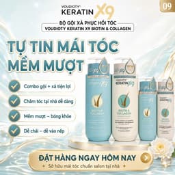 Bộ Dầu Gội Xả Keratin X9 Biotin Phục Hồi Tóc Hư Tổn – Giảm Gãy Rụng, Kích Thích Mọc 1