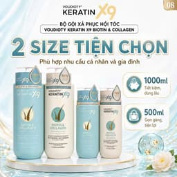 Bộ Dầu Gội Xả Keratin X9 Biotin Phục Hồi Tóc Hư Tổn – Giảm Gãy Rụng, Kích Thích Mọc 3