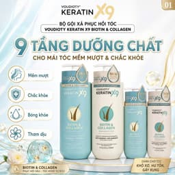 Bộ Dầu Gội Xả Keratin X9 Biotin Phục Hồi Tóc Hư Tổn – Giảm Gãy Rụng, Kích Thích Mọc 2
