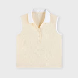 Deal Tốt- Áo polo nữ sát nách GENVIET JEANS dáng suông vải poplin cao cấp, thấm hút mồ hôi, co giãn đi làm 9231 6