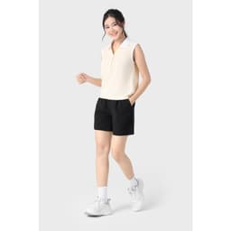 Deal Tốt- Áo polo nữ sát nách GENVIET JEANS dáng suông vải poplin cao cấp, thấm hút mồ hôi, co giãn đi làm 9231 3