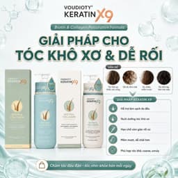 Bộ Dầu Gội Xả Keratin X9 Biotin Collagen Phục Hồi Tóc Hư Tổn 500ml x2 – Mềm Mượt Chuẩn Salon - Kích Mọc Tóc 5